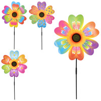 Вітрячок квітка, діам.35,5см, соняшник, паличка 52смсм, мікс видів, у п/е 36-36-4см /75/