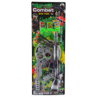 Поліцейський набір автомат, 3 снаряди на присосці, ніж, наручники, планш. 23*3,5*64см /120-2/