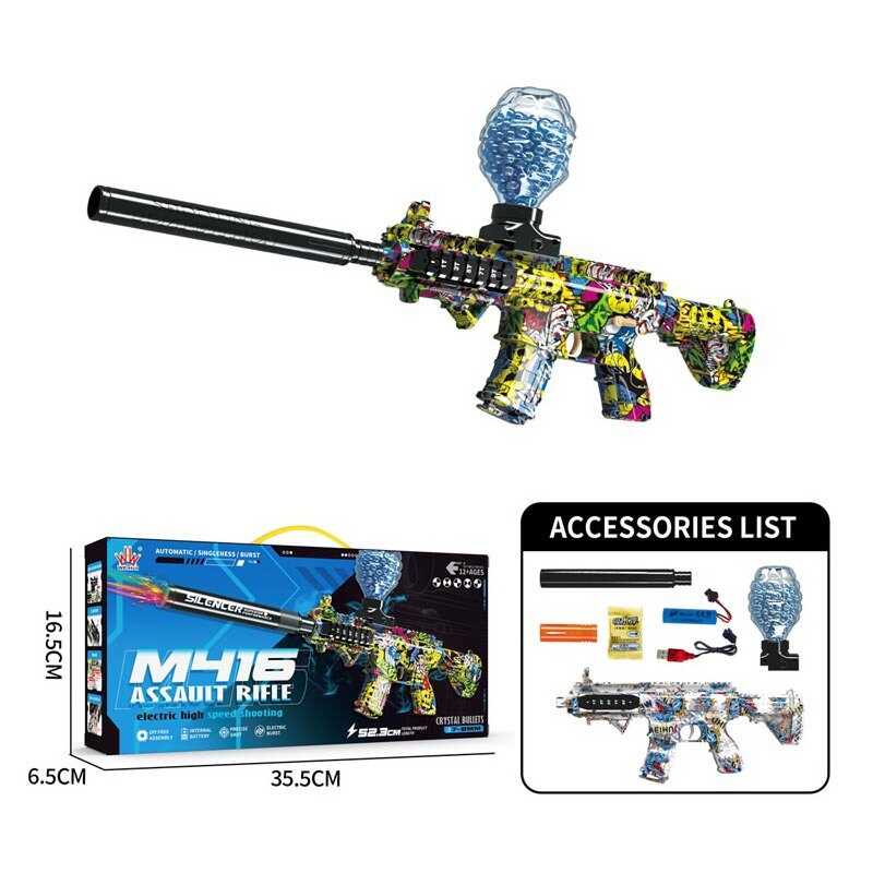 Автомат акумулятор 3.7 V, автоматичний та механічний принципи роботи, стріляє орбізами, в кор /36/