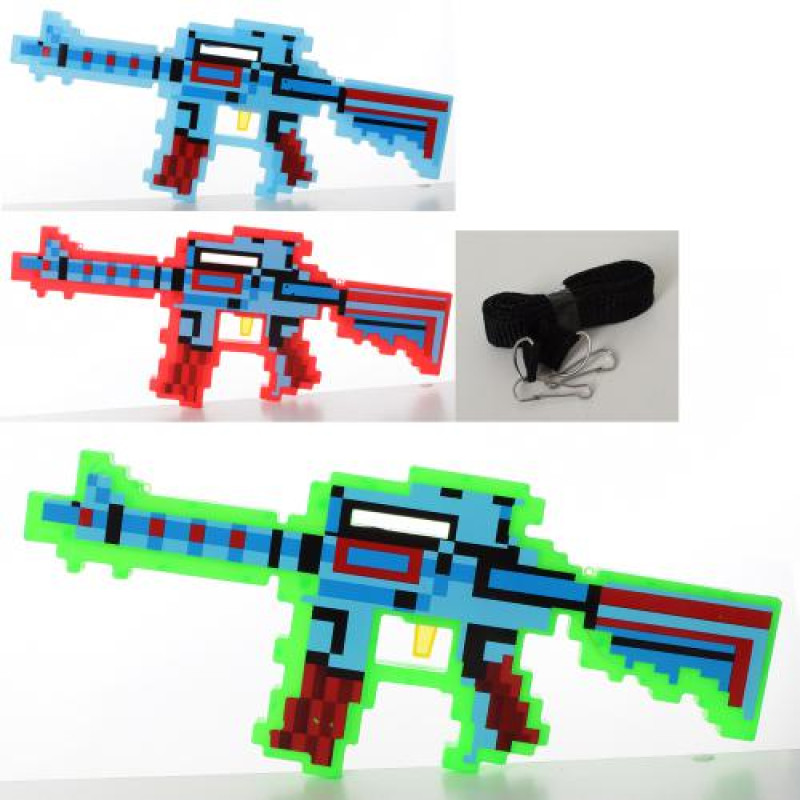 Автомат MK, 39см, звук (англ, стрільби), 3 кольори, бат, в п/е 39-17-2,5см /72/