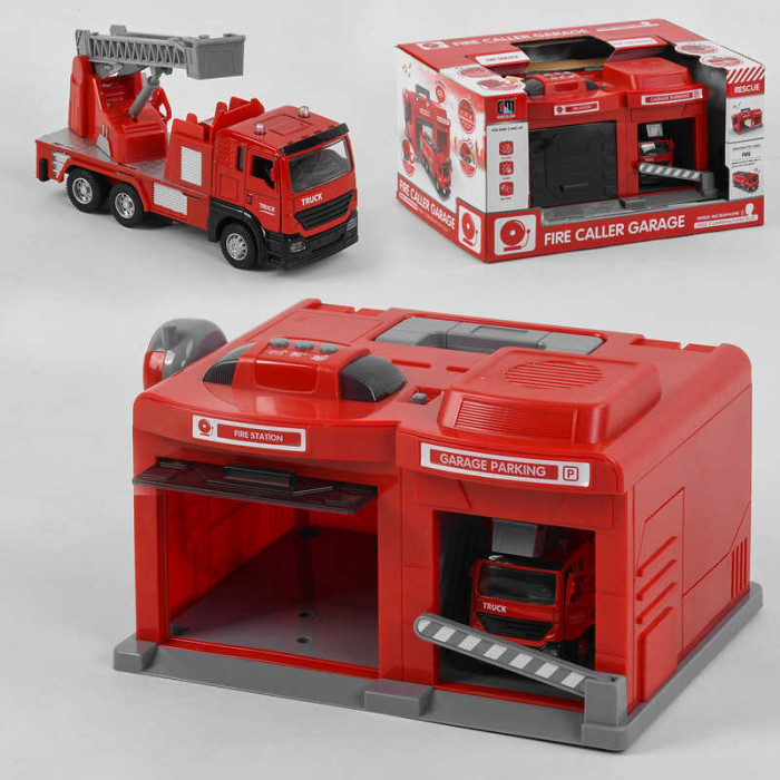 Паркинг батар. свет,звук, транспорт в наборе, в кор. 36.5*24.5*19.5 см, р-р игрушки – 26*20.5*15.5 см /8/