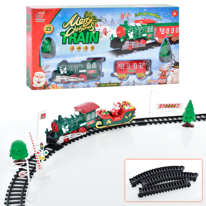 Залізниця локомотив, вагон 1шт, фігурки, звук, світло, 2 види, на бат-ці, в кор-ці, 47,5-25-6,5см /16/