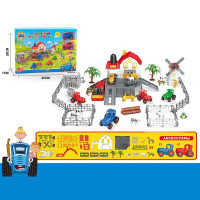 Гараж  трактор 2шт-7см, інерц, гумові колеса, ферма, млин, тварини 6шт, в кор-ці (рос.), 40-29,5-7см /18/