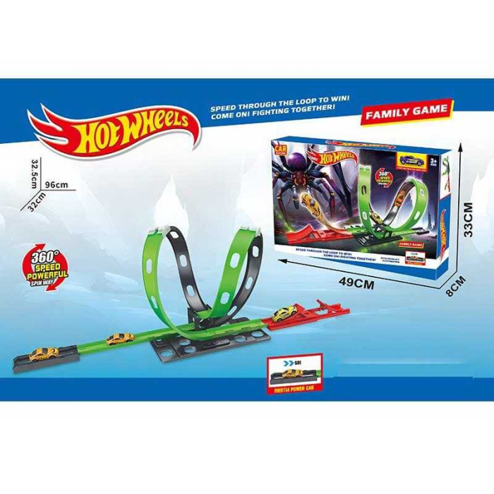 Трек машинка з інерцією, наліпки, в кор. /36/