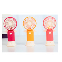 Вентилятор 15,5см, 2в1(ручний/портаривний, настільний), 3швидкості, світло,акум,USBзарядне,3 кольори, в кор-ці,10-18-4,5см /48/
