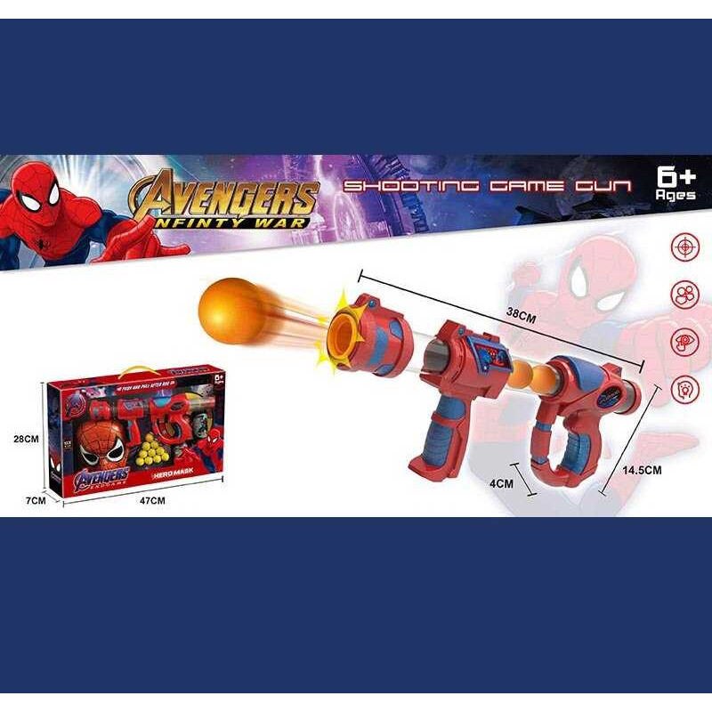 Набір героя автомат із помповим механізмом, 10 м’яких кульок, мішені,  в кор. 47*7*28 см  /36-2/