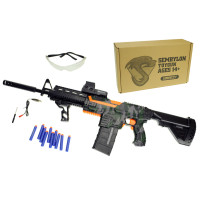 Автомат на поролонових патронах з набором на акумуляторі в кор. 44*26*13см /18/ Автомат на поролонових патронах з набором на акумуляторі в кор. 44*26*13см /18/