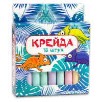 Крейда Маленька кругла - 18 штук різнокольорова Стратег ціна за 2 шт. /93/