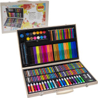 Художній набір для малювання 180 предметів у дерев'яному кейсі 47*30 см/10/