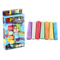 Крейда для малювання на асфальті велика 7 шт укр/рос (20) Danko Toys