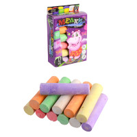 Крейда для малювання на асфальті велика 12 шт рос/укр (10) Danko Toys