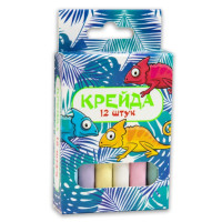 Крейда Маленька кругла - 12 штук різнокольорова Стратег, ціна за 4 шт. /100/
