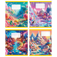 Зошит 12 арк.коса лінія Тверда ТА53113 Солодощі, 25/600, 4к. ціна за 25 шт.