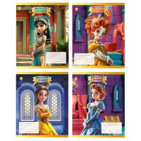 Зошит 12 арк.коса лінія Тверда ТА53114 Принцеси, 25/600, 4к. ціна за 25 шт.