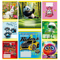 Зошит 12 арк.коса лінія Тверда ТА53121 Мікс 10, 25/600, 8к. ціна за 25 шт.