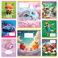 Зошит 12 арк.коса лінія Тверда ТА53117 Мікс 6, 25/600, 8к. ціна за 25 шт.